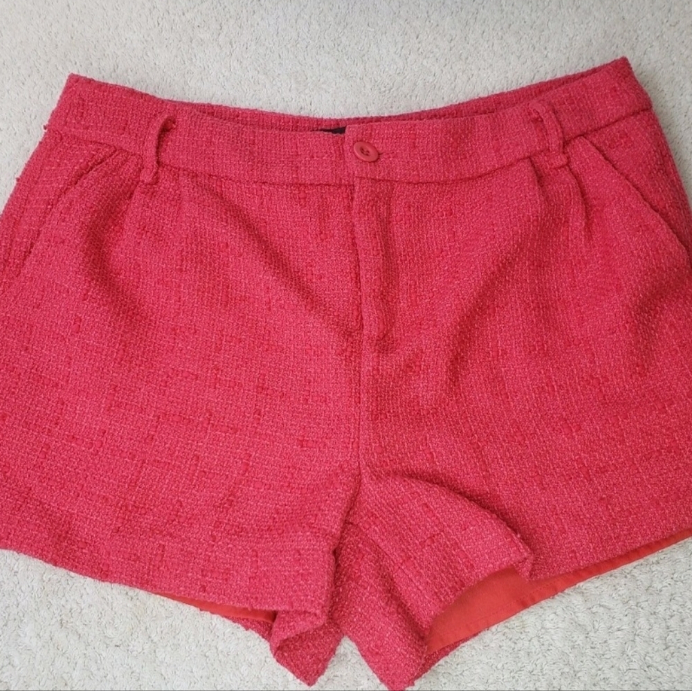 MM Couture By Miss Me Pink Shorts Womens Size Large Inside Lining Zip Button